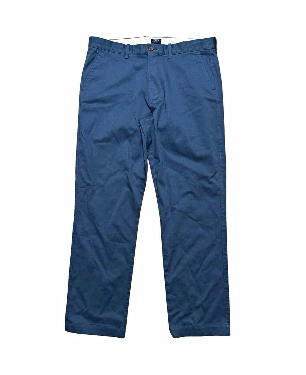 J.Crew Men’s 35x32 Straight Fit Blue Chino Pants Cotton Actual 30” Inseam